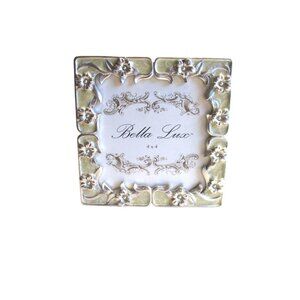 *Bella Lux Cream Enamel Faux Pearl Picture Frame - 4" x 4" Table Top - NWT